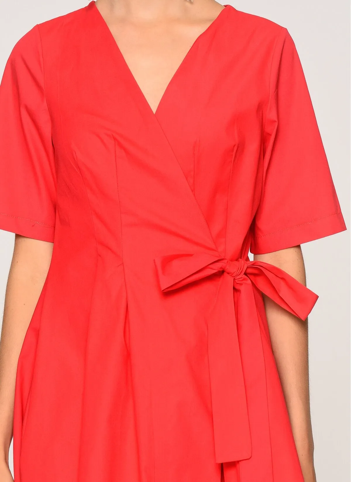 13536 Red Wrap Dress