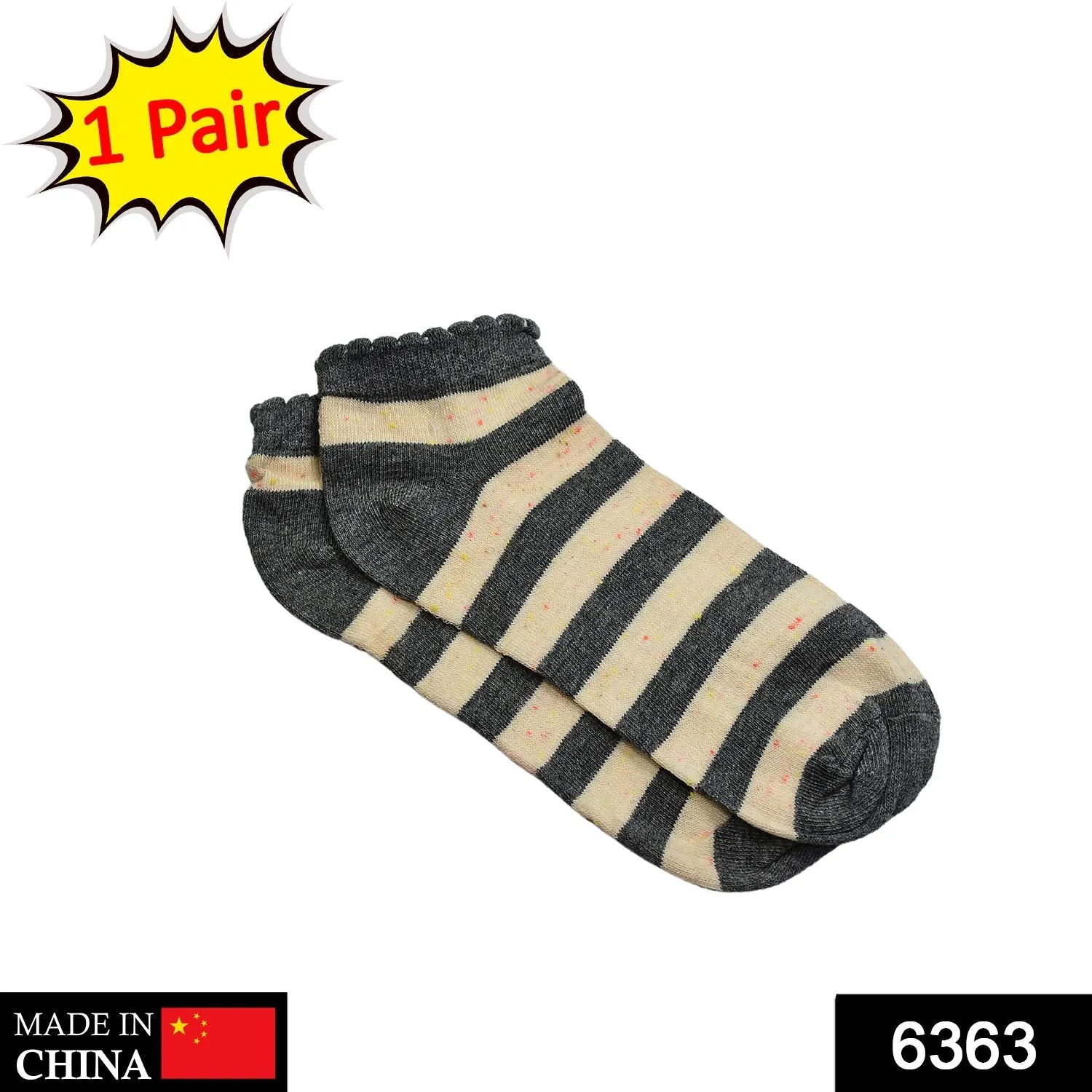 6363 1PAIR SOCKS PRINTED TRENDY MULTIPLE DESIGNER SOCKS