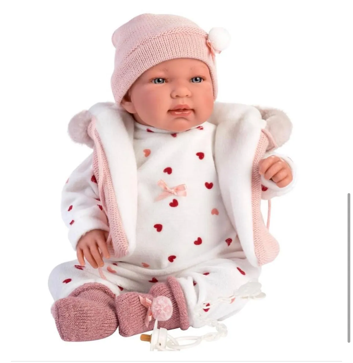 84440 Llorens Girl Winter Gilet Doll 44cm