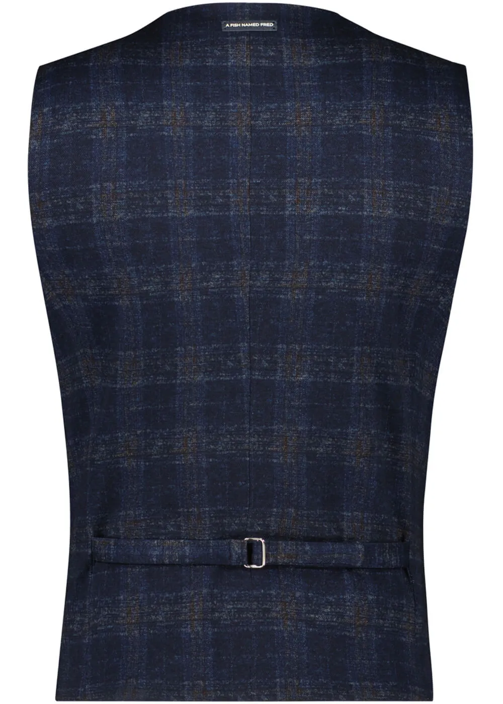 A Fish Named Fred Mens Travel Waistcoat Navy