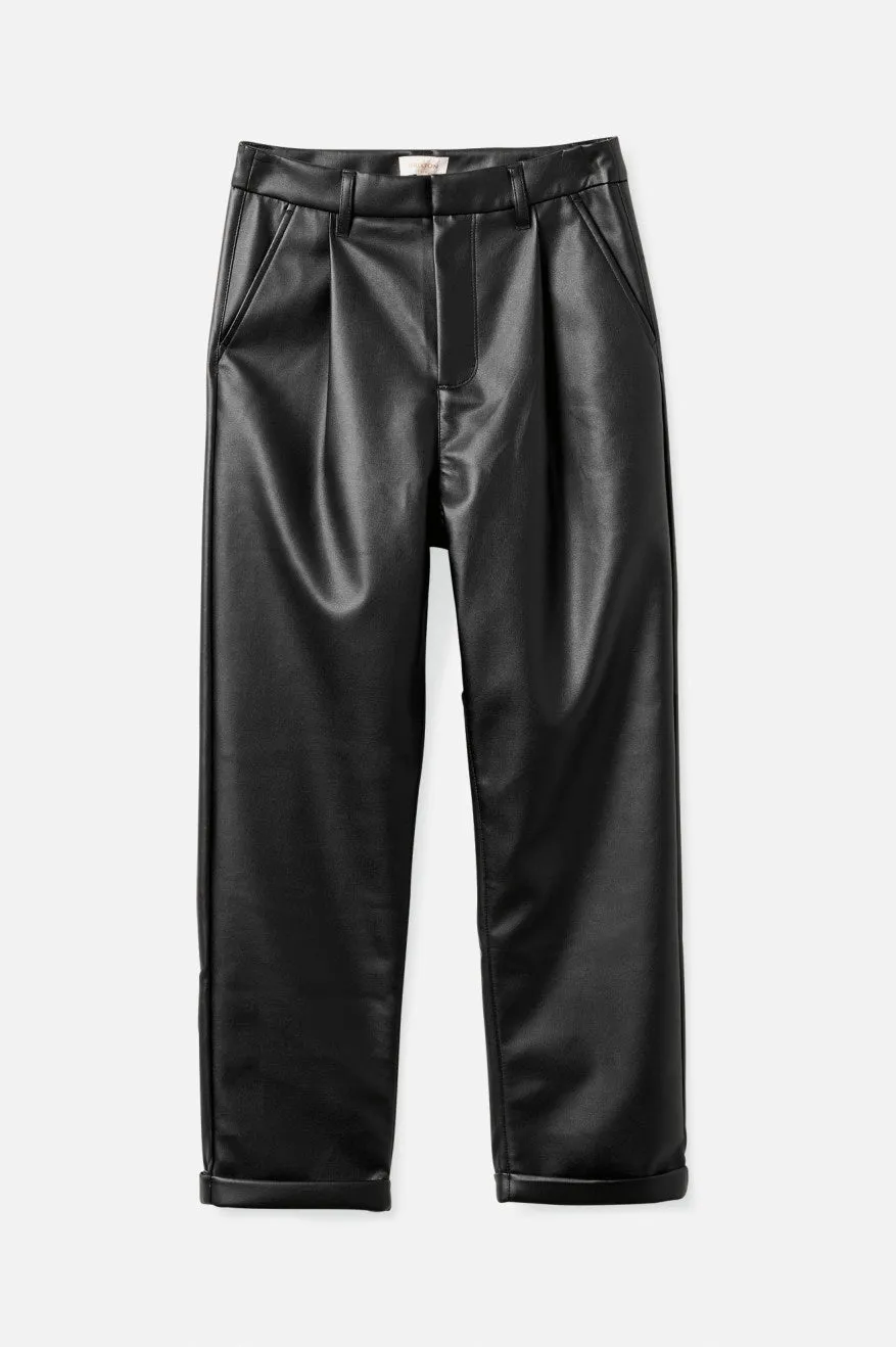 Aberdeen Leather Trouser Pant - Black