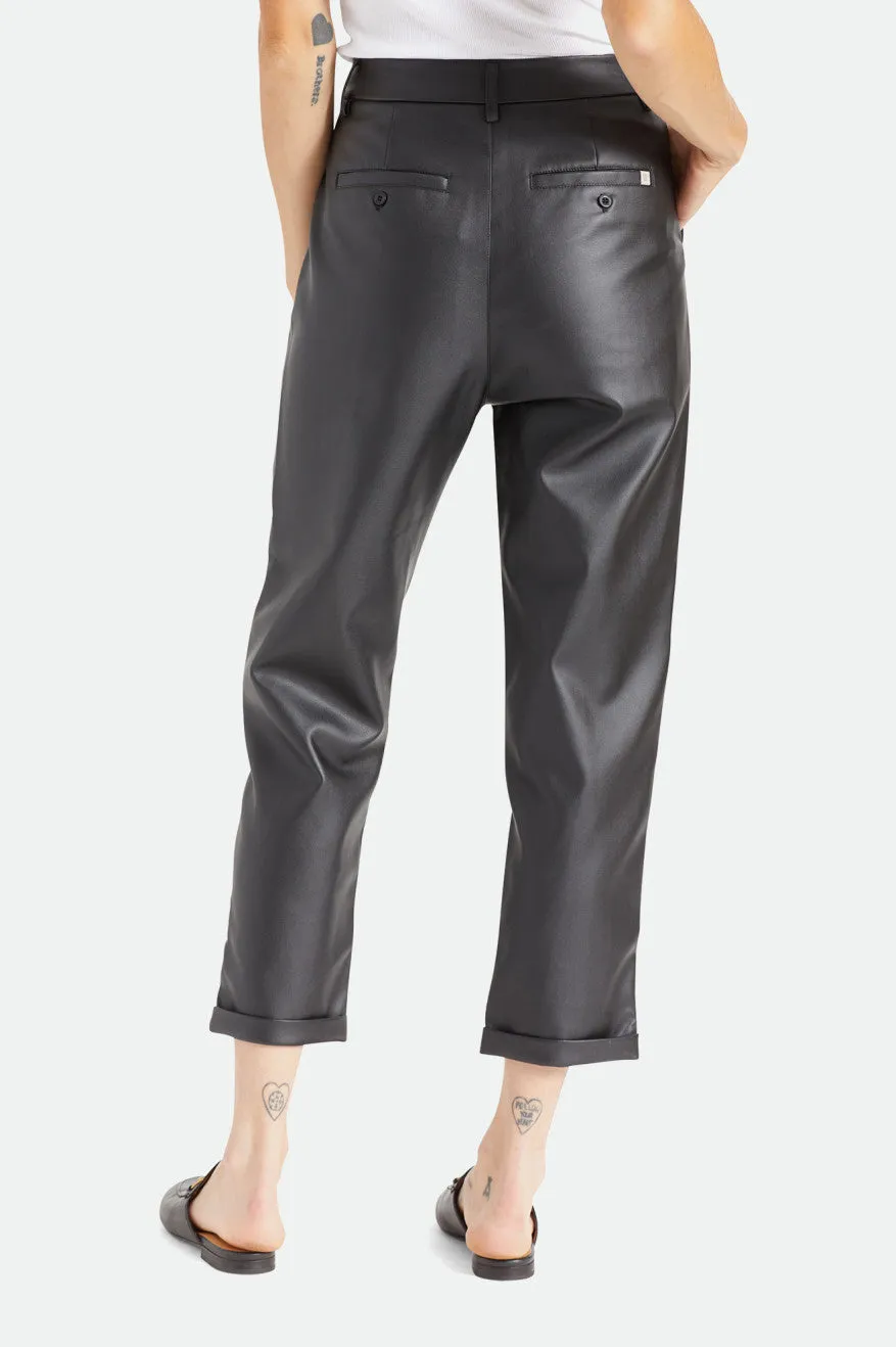 Aberdeen Leather Trouser Pant - Black