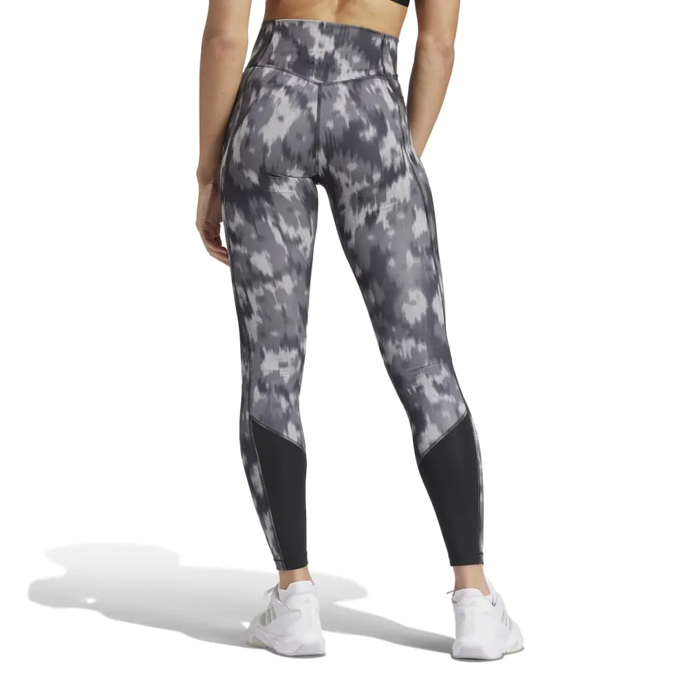 adidas Optime Essentials Allover Print Flower Tie-Dye Women's Leggings