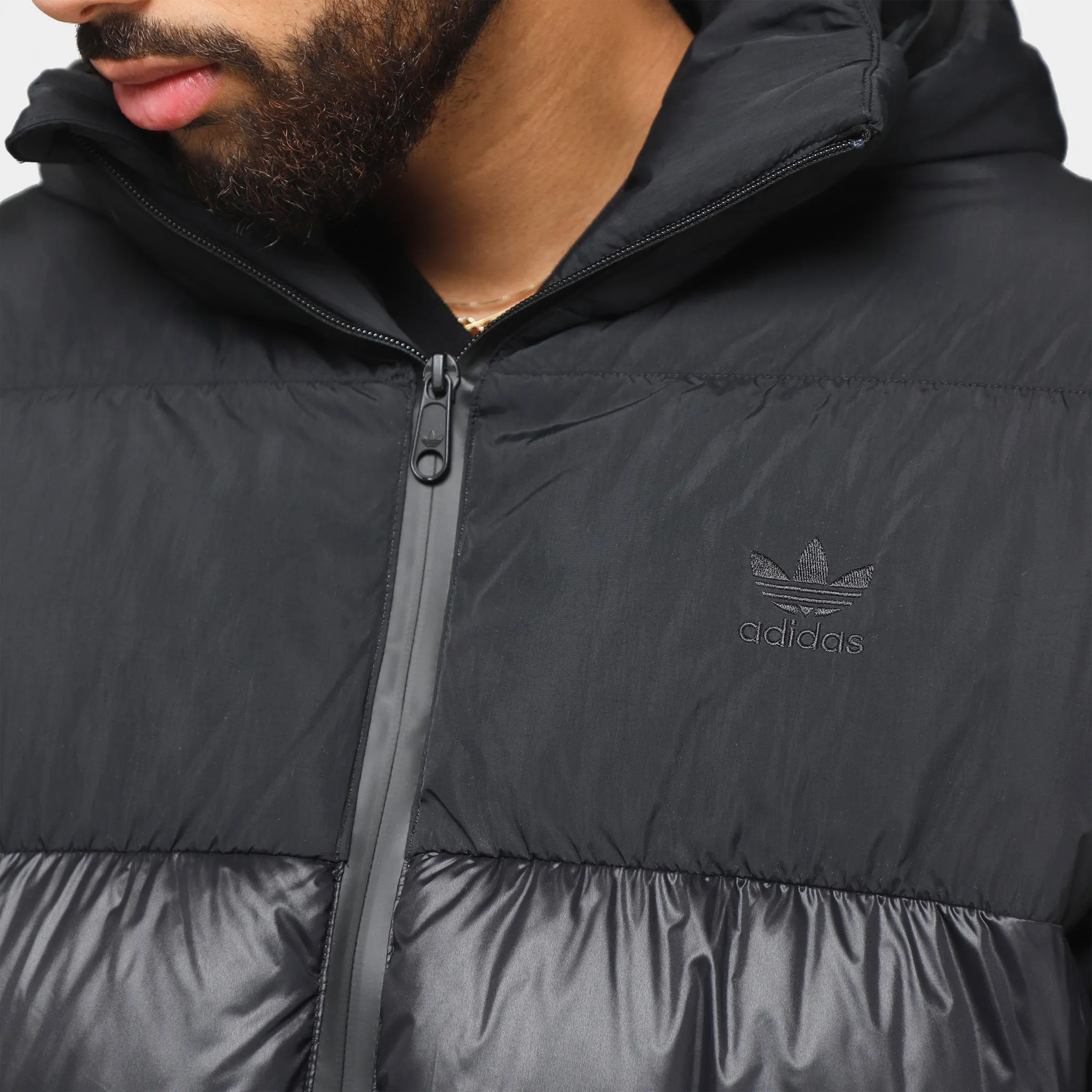 adidas Originals Adicolor Down Regen Hooded Puffer Jacket / Black