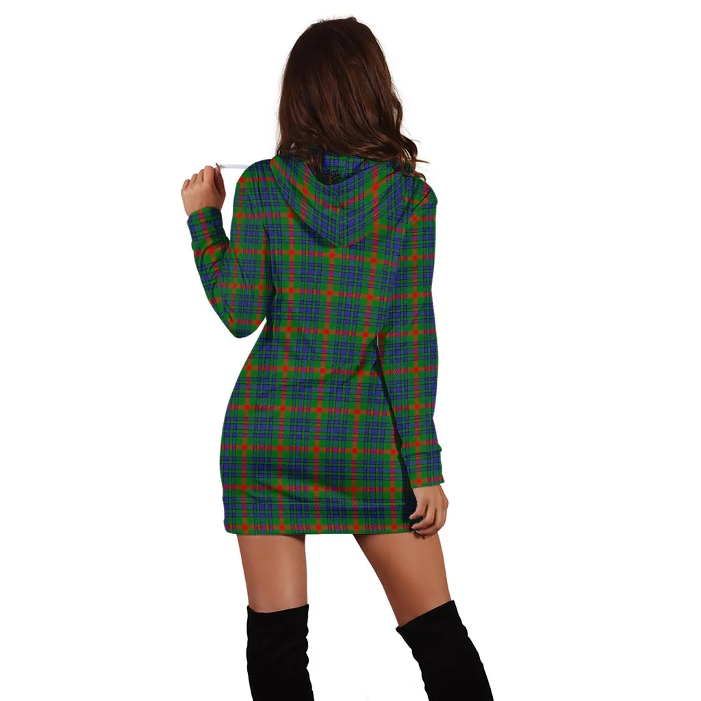 Aiton Tartan Hoodie Dress with Family Crest