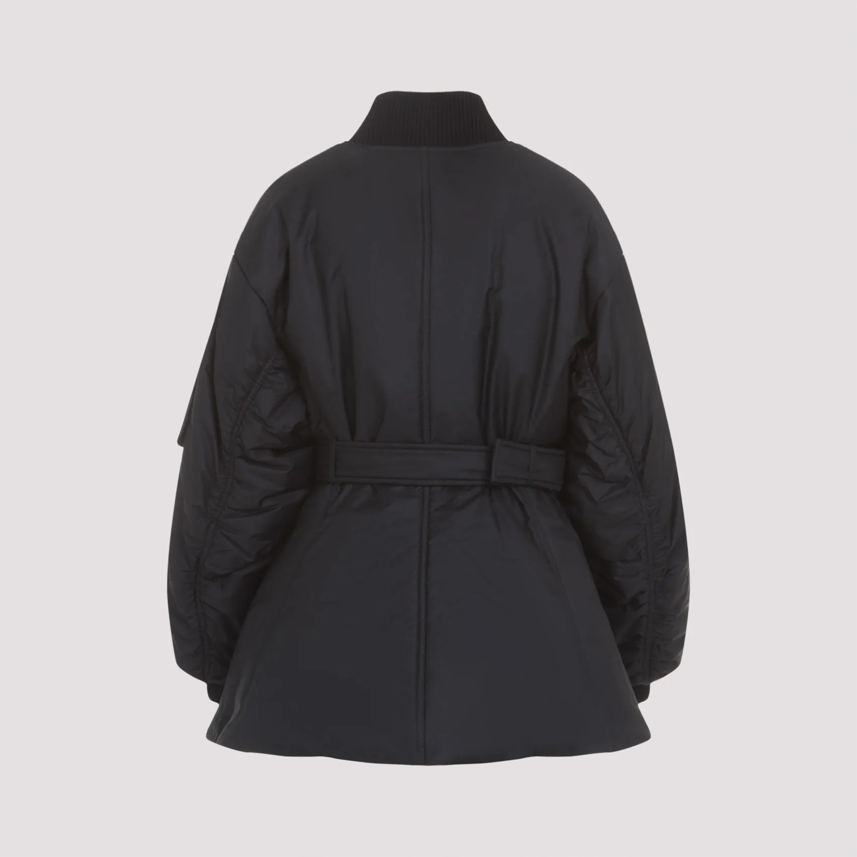 ALAIA Flared Belted Bomber Jacket - Women's SS25 Collection