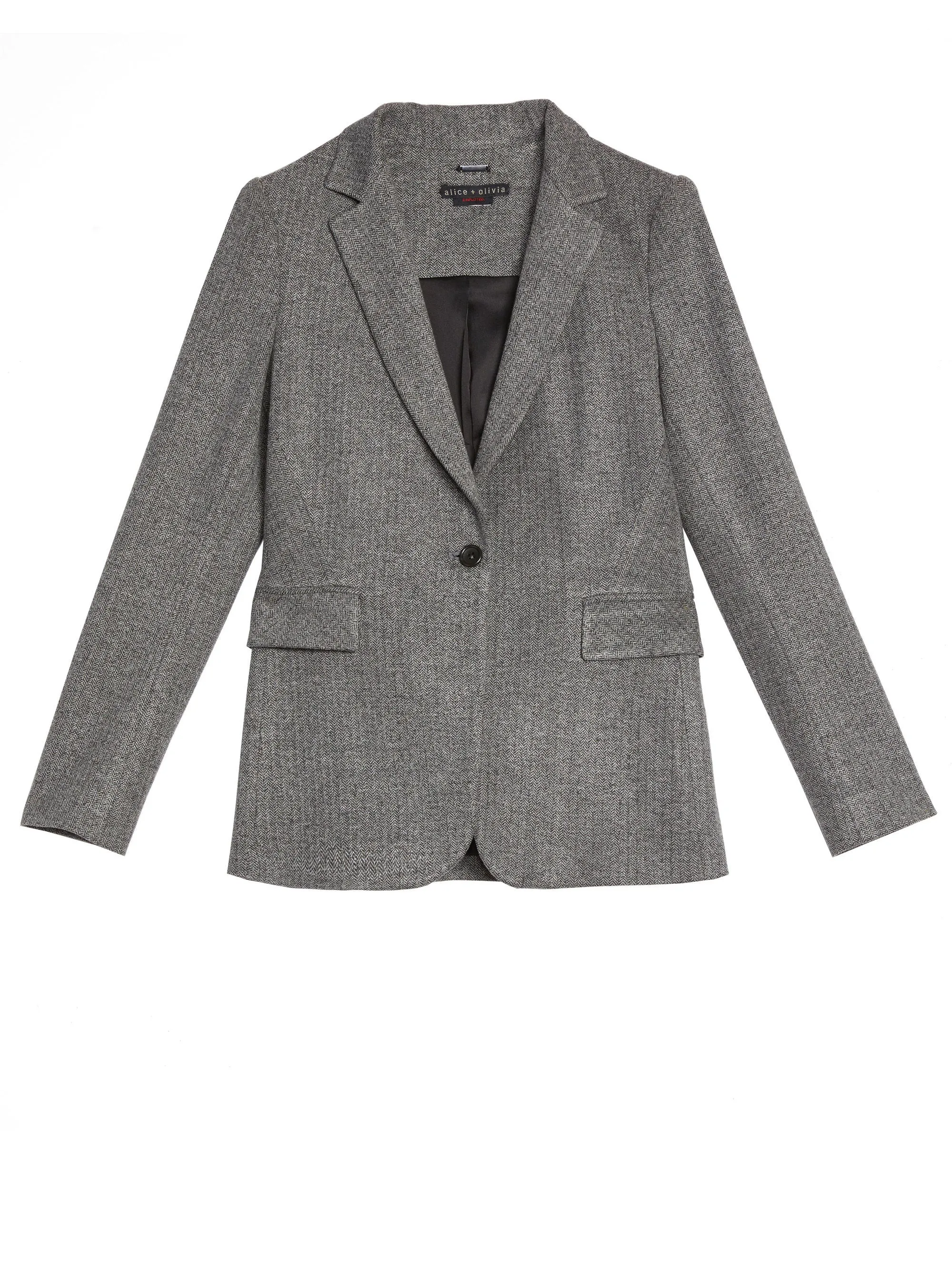 Alice   Olivia - Macey Fitted Notch Collar Blazer