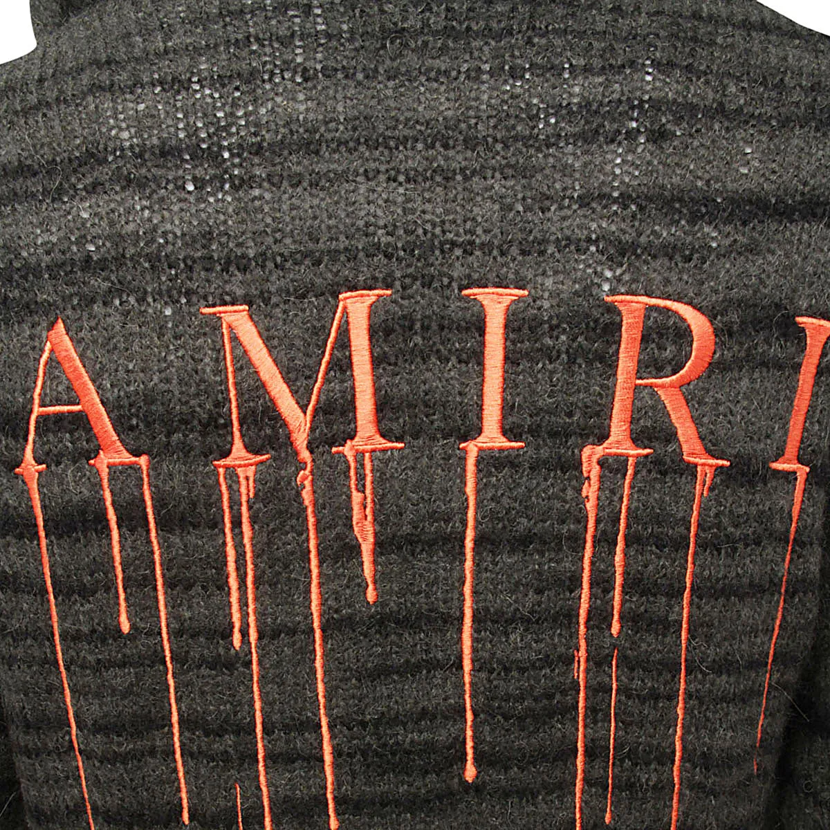 Amiri Paint Drip Logo Embroidered Hoodie