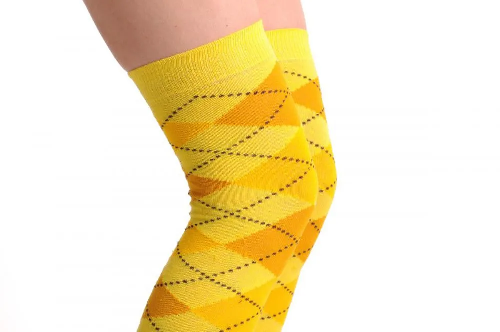 Argyle Yellow Orange & Mustard