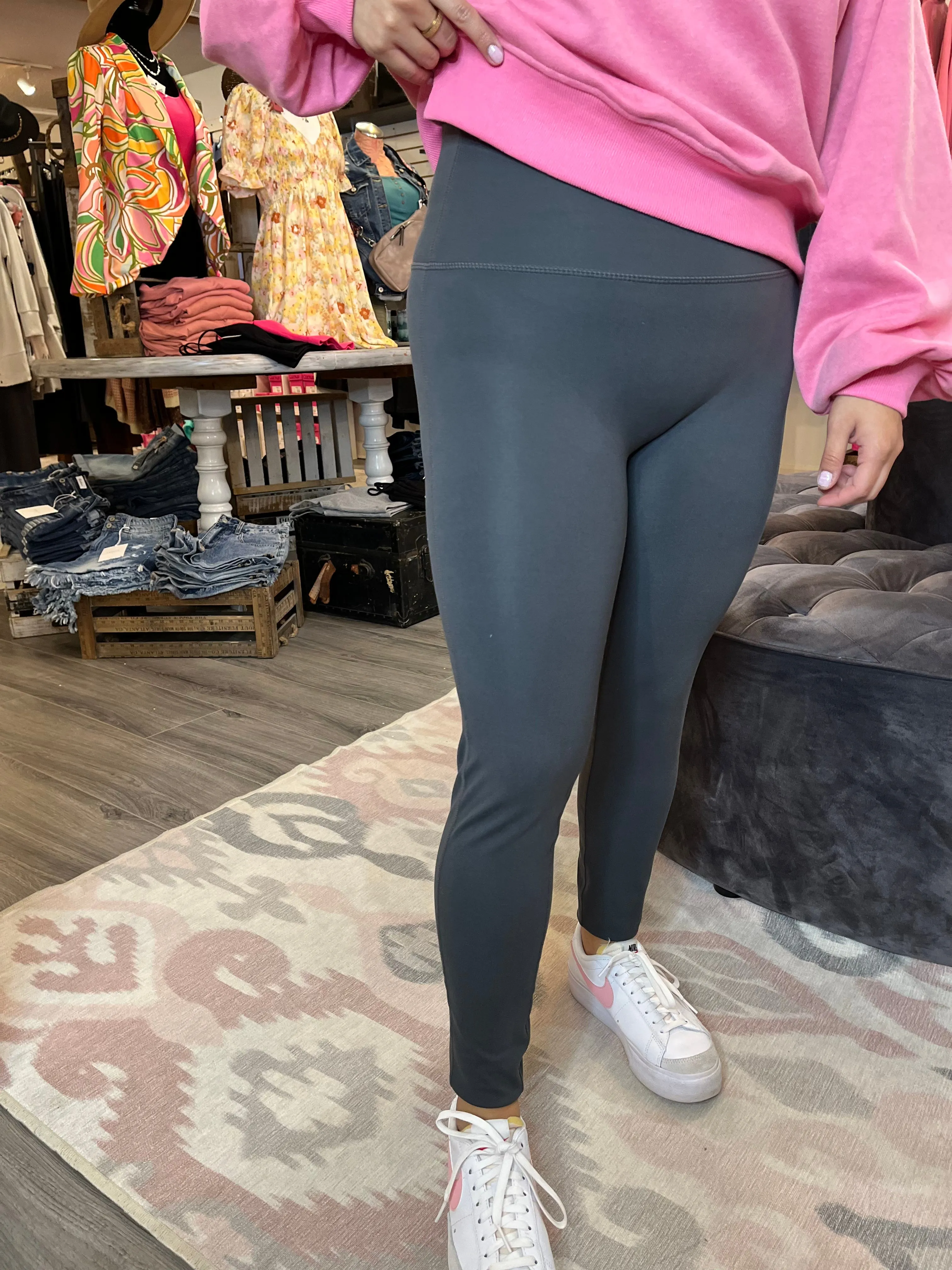 Ash Grey High Waist Leggings