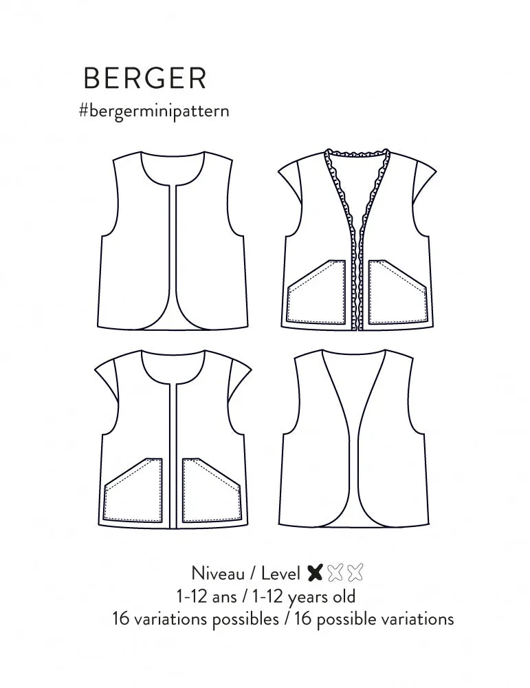 Atelier Scämmit Baby/Child Mini Berger Gilet