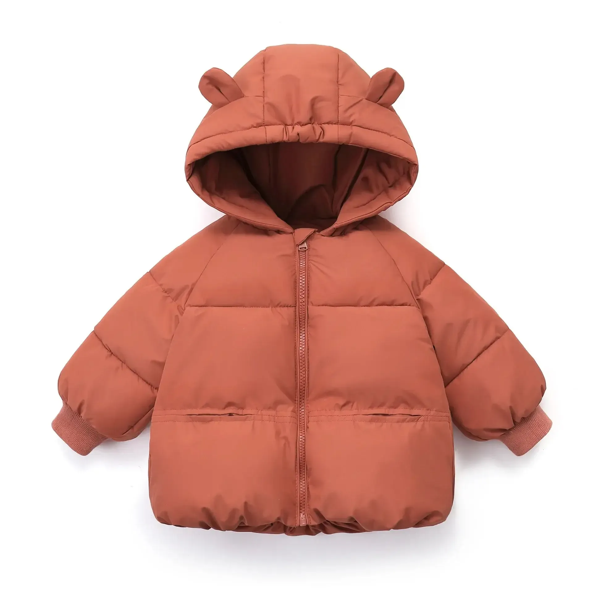 Autumn Winter Kid Thicken Fashion Cotton Coat Boy Children Solid