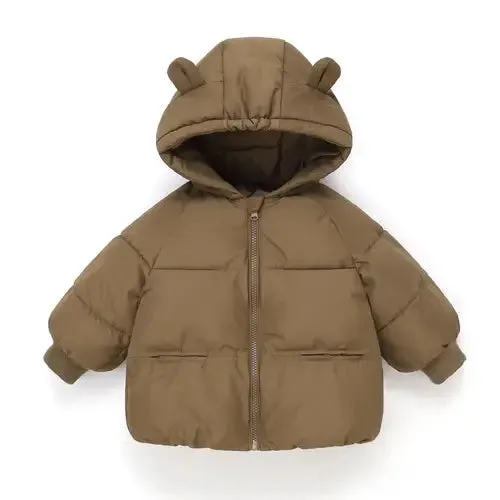 Autumn Winter Kid Thicken Fashion Cotton Coat Boy Children Solid