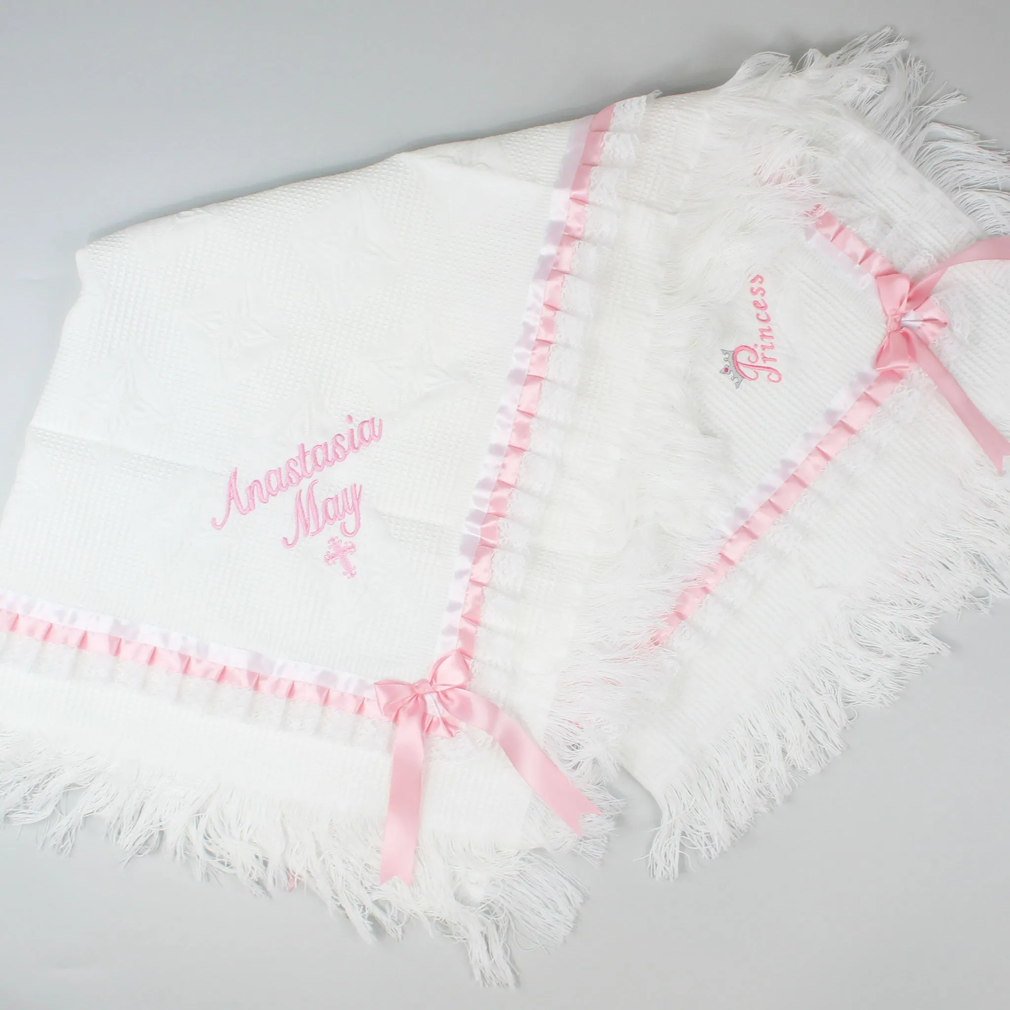 Baby Girl's Luxury Princess Shawl - Personalised