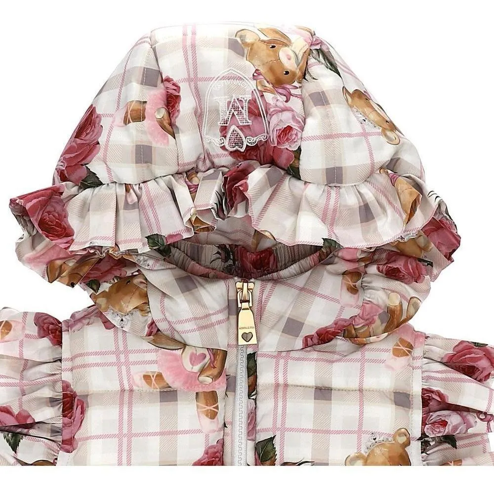 Baby Girls Pink Floral Gilet