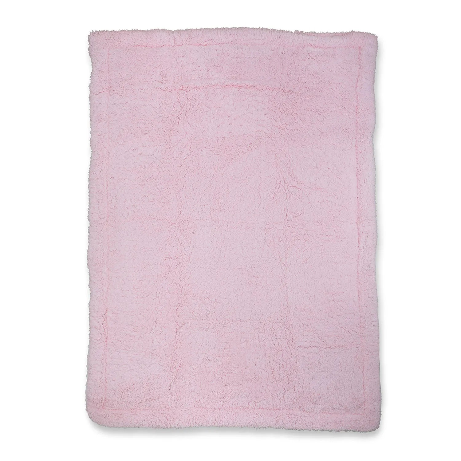 Baby Moo Bear In Pram Snuggly Bubble Blanket - Pink