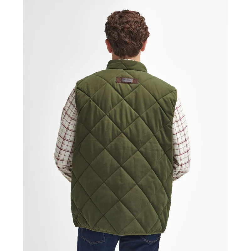 Barbour Country Liddesdale Quilted Mens Gilet - Olive