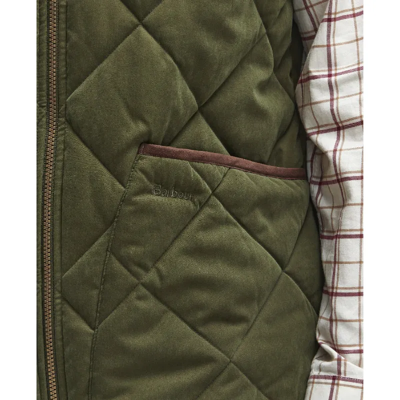 Barbour Country Liddesdale Quilted Mens Gilet - Olive