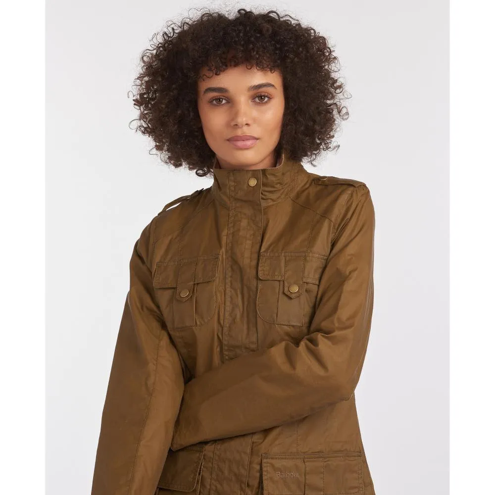 Barbour Defence Lightweight Ladies Wax Jacket - Sand/Classic