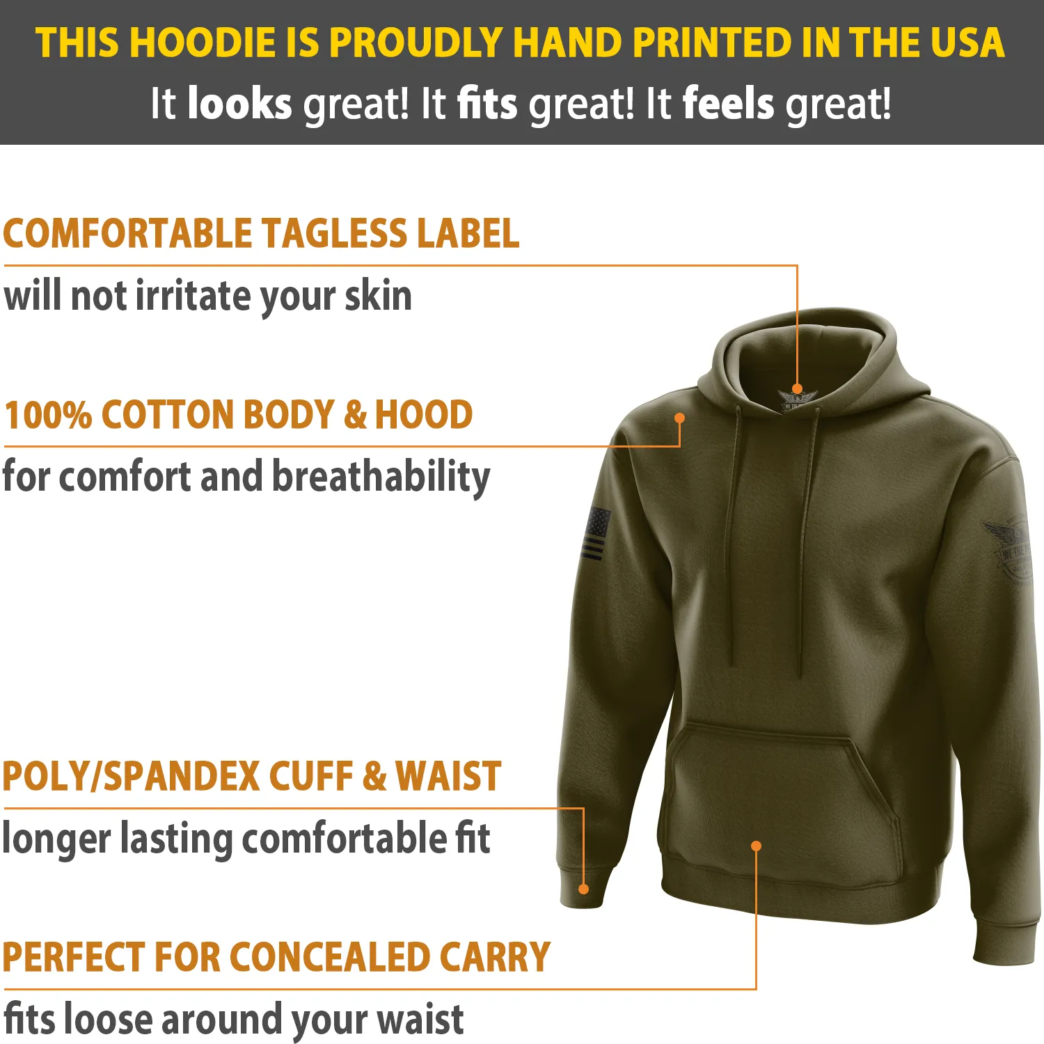 Basic - Olive   Black Hoodie