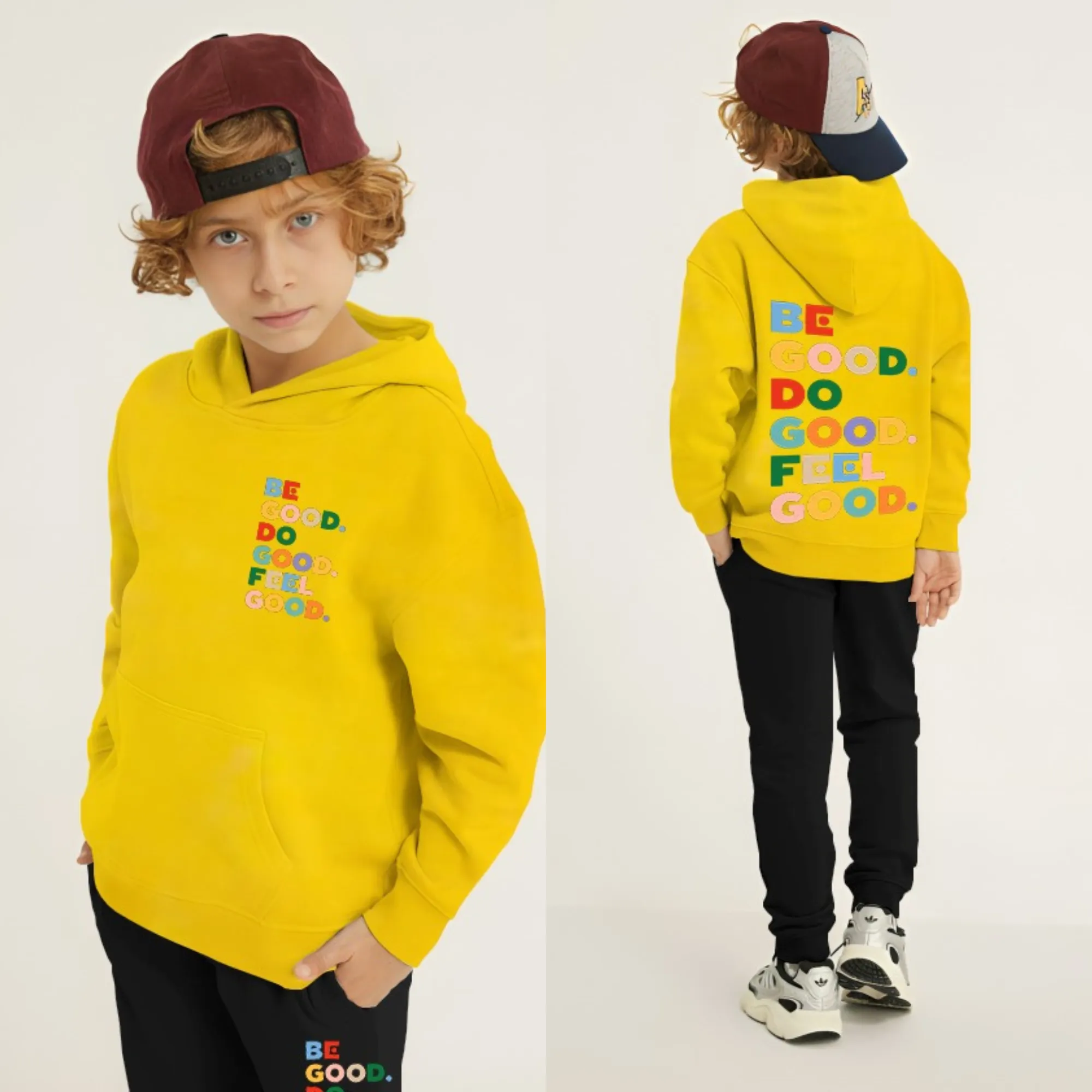 Be Good Printed Kids Hoodie Set