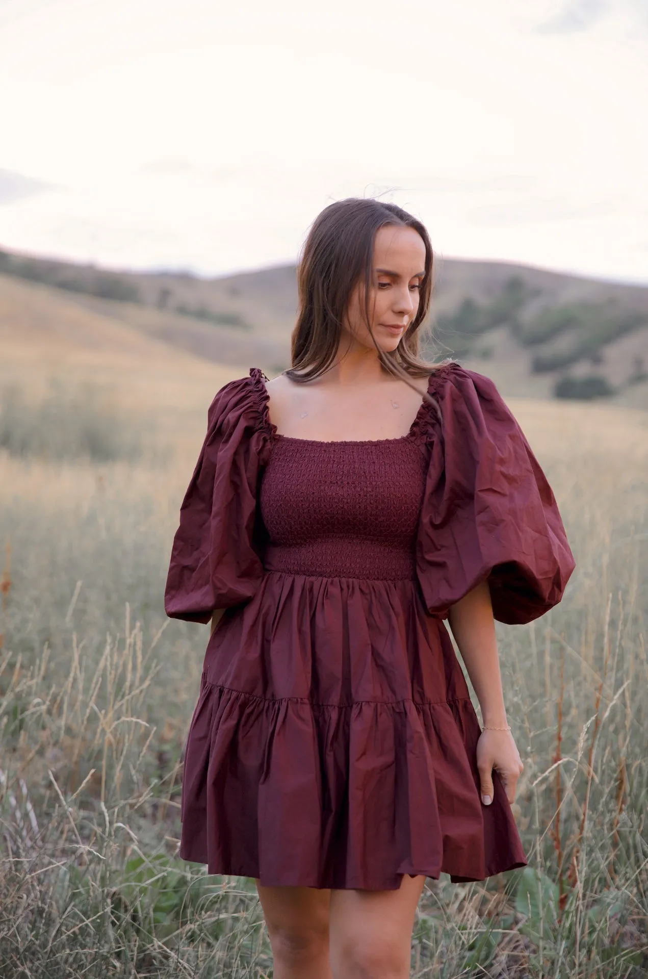 Belinda Smocked Puff Sleeve Dress