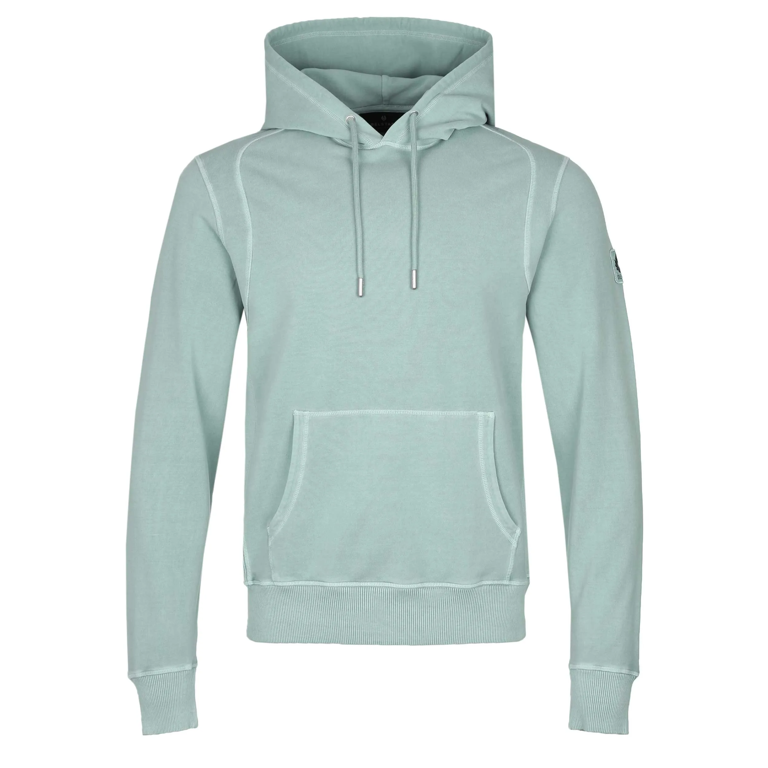 Belstaff Gauge Hoodie Sweat Top in Steel Green