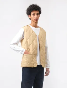 Bhode Quilted Zip Gilet - Parchment