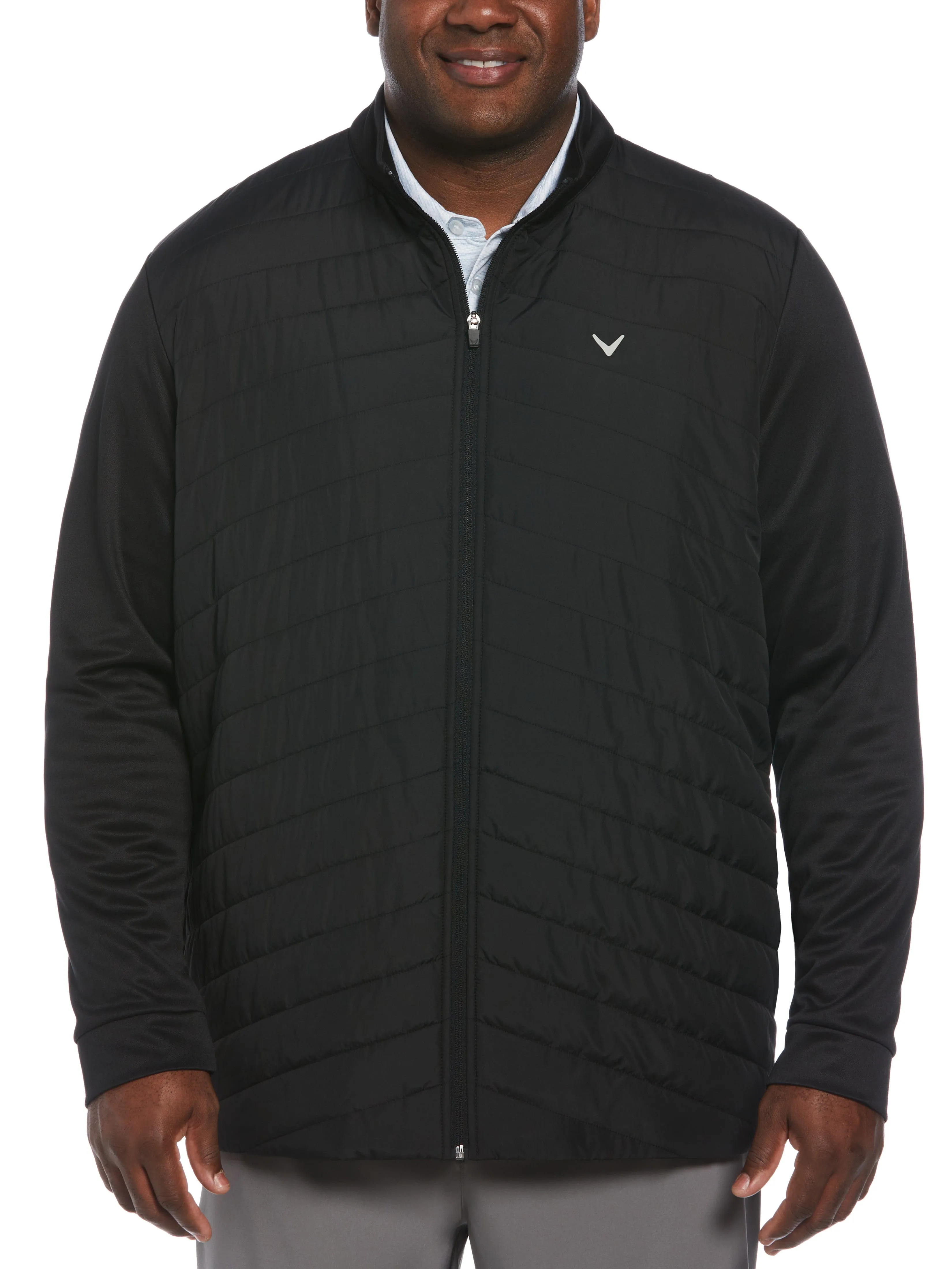 Big & Tall Quilted Puffer Golf Jacket