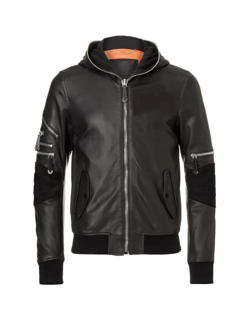 Black Bomber Fashion Stylish Leather Jacket