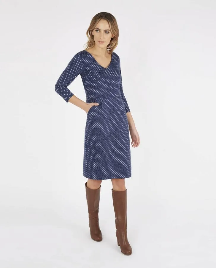 Blue Spot Mosaic Dress