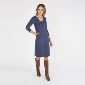 Blue Spot Mosaic Dress