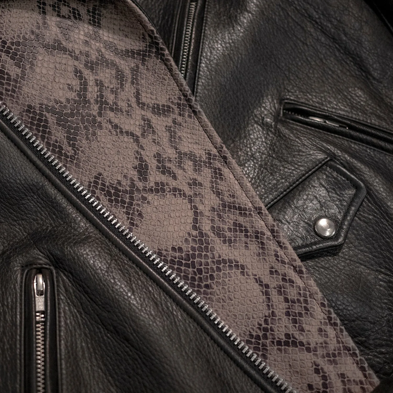 BOWERY JACKET - M / SNAKESKIN DETAIL