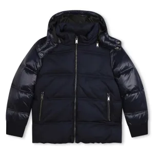 Boys Navy Puffer Coat