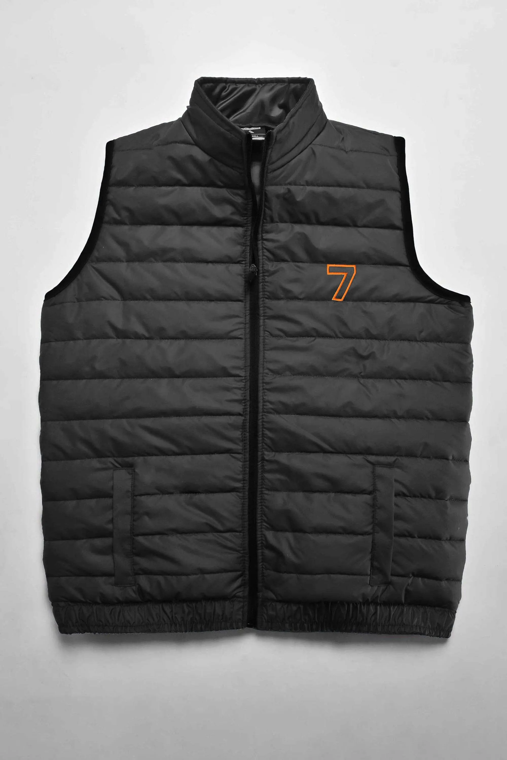 Burnt Soul Men's 7 Embroidered Body Warmer Puffer Gilet