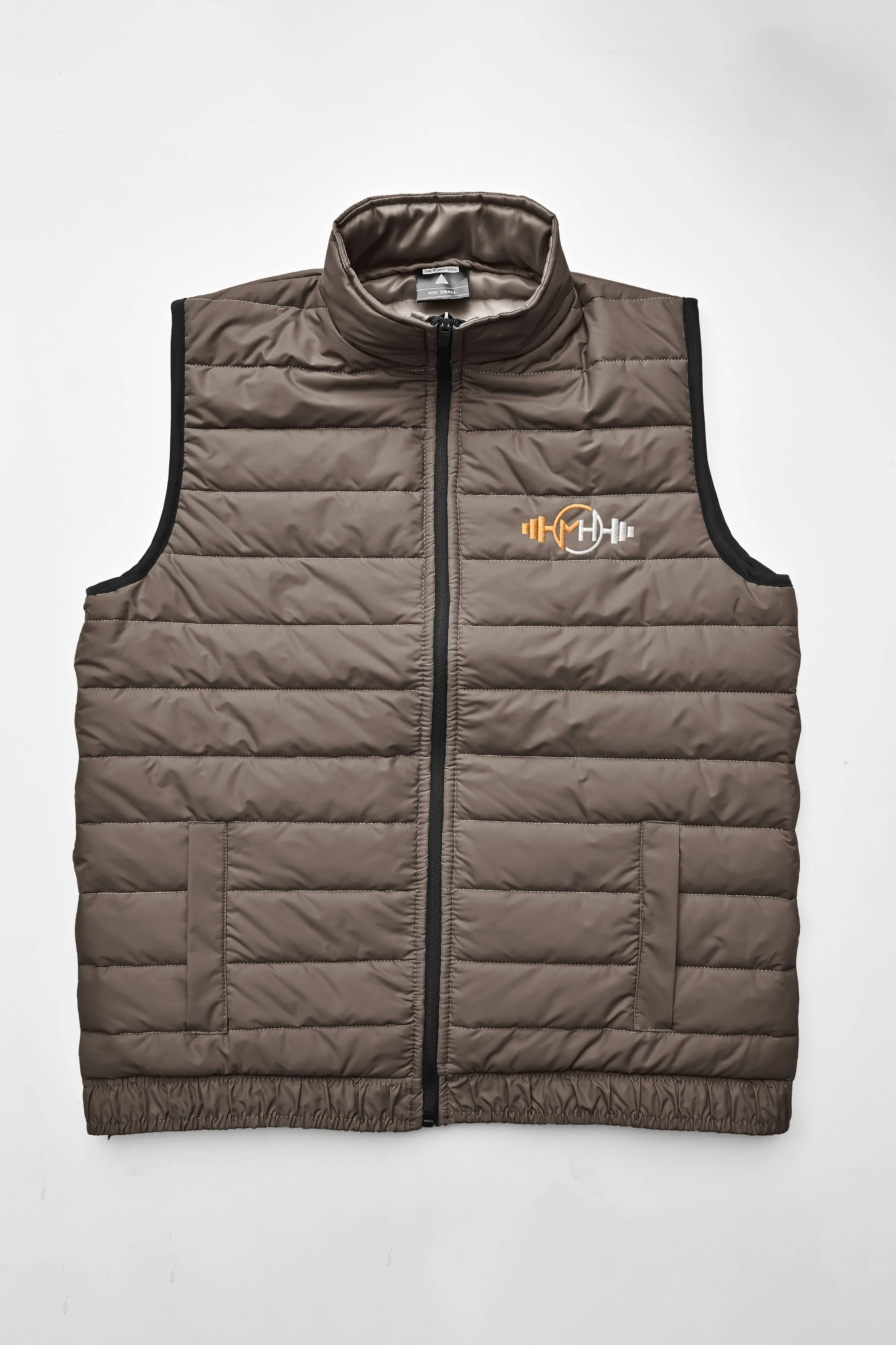 Burnt Soul Men's MH Embroidered Body Warmer Puffer Gilet