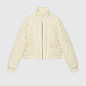 Canvas bomber jacket