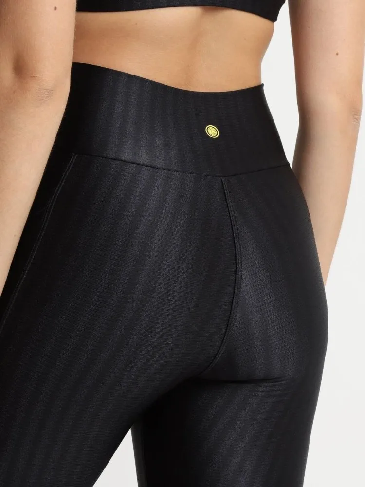 Capri Legging with Pockets - BLACK STRIPE