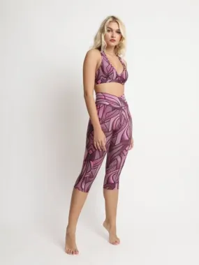 Capri Legging with Pockets - GRAPHIC VINO