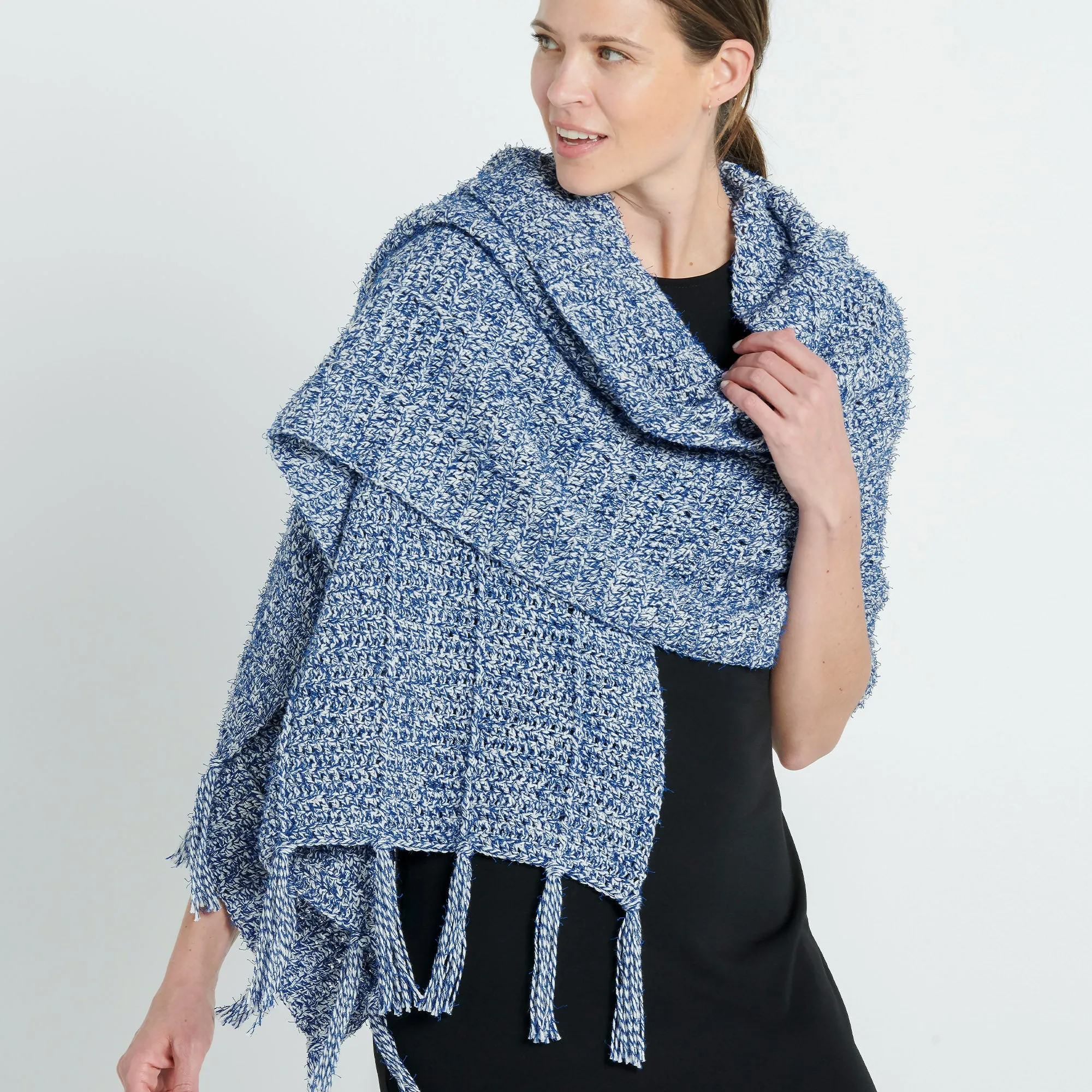 Caron Crochet Ridges Blanket Wrap