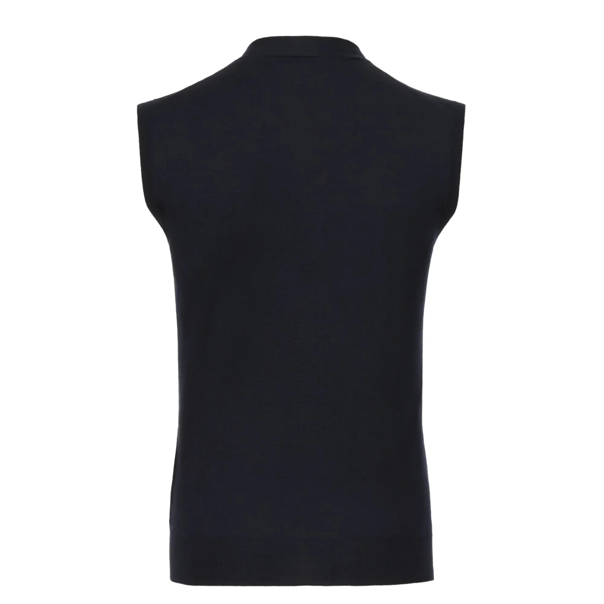 Cashmere Blend Sleeveless Gilet in Dark Blue