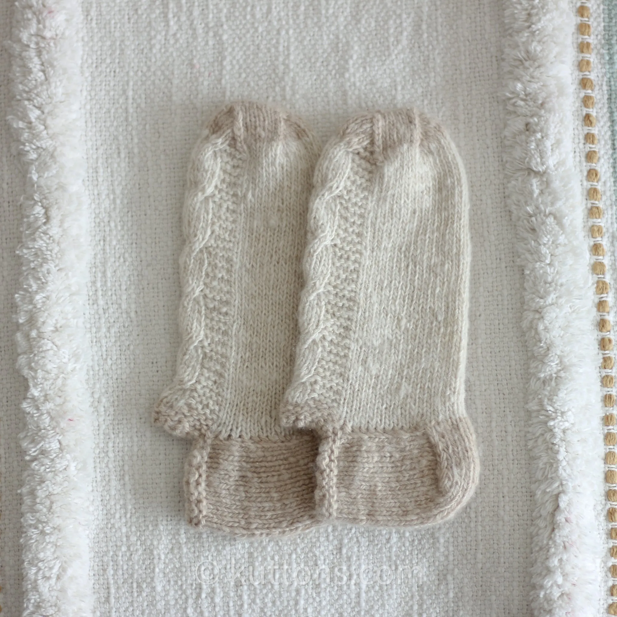 Cashmere Socks for Women - Softest Pure (Pashmina) Cashmere Booties from Ladakh - Handspun & Handknit | Milk White