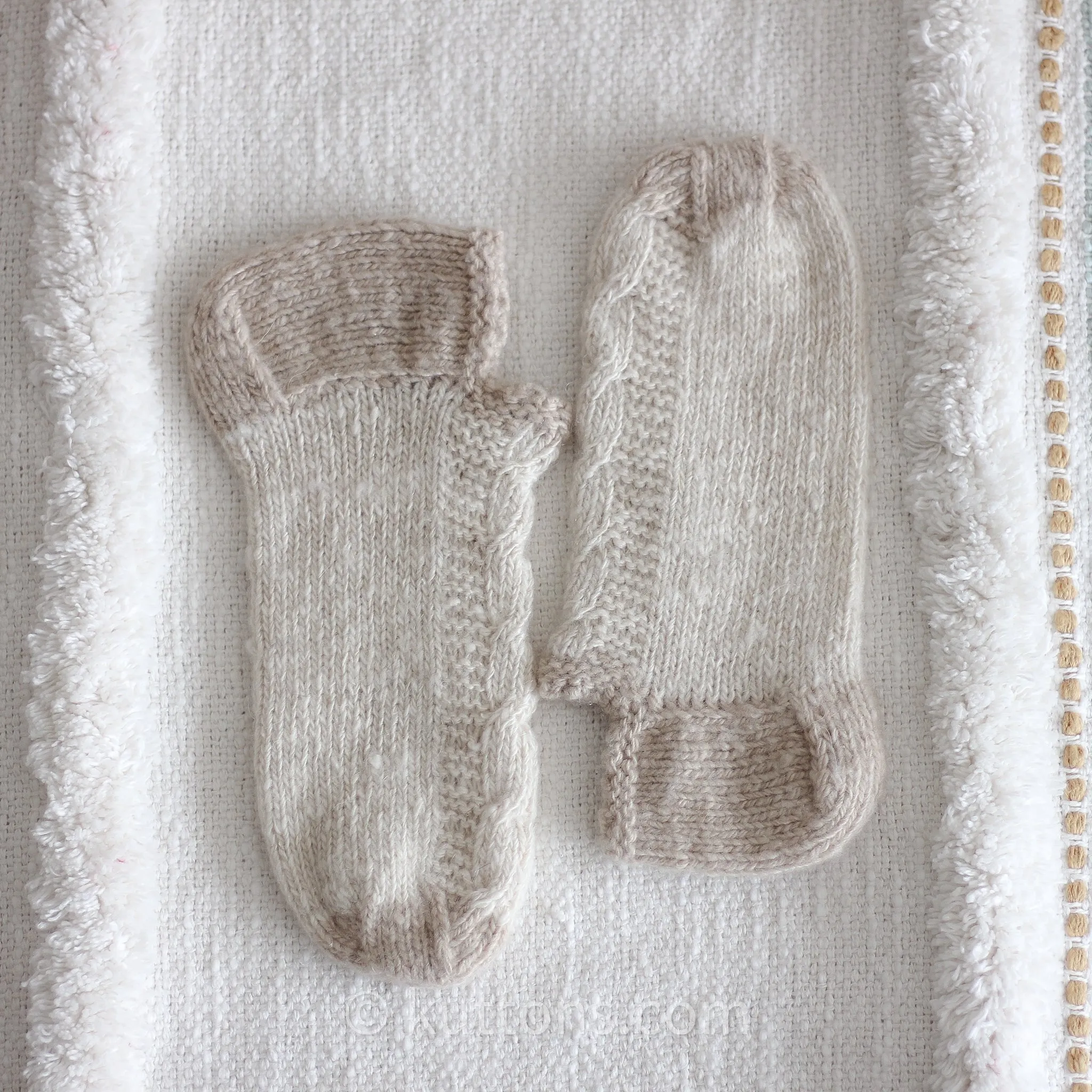 Cashmere Socks for Women - Softest Pure (Pashmina) Cashmere Booties from Ladakh - Handspun & Handknit | Milk White