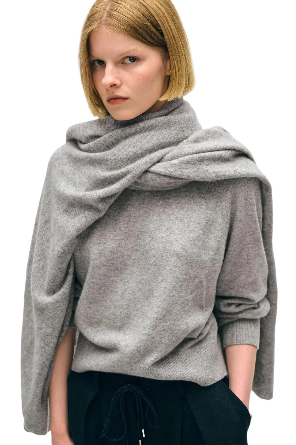 Cashmere Travel Wrap - Grey Heather