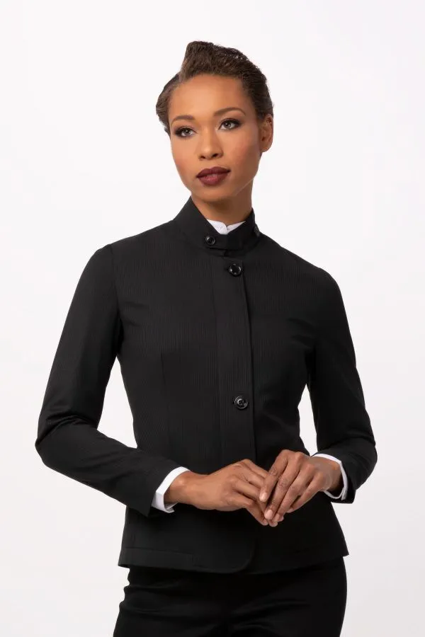 Chef Works Womans Apex Banquet Coat- Black