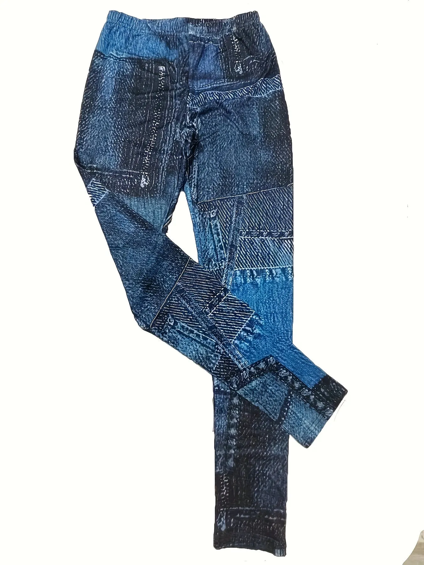 Chic Faux Denim Leggings Perfect for Everyday Casual Style