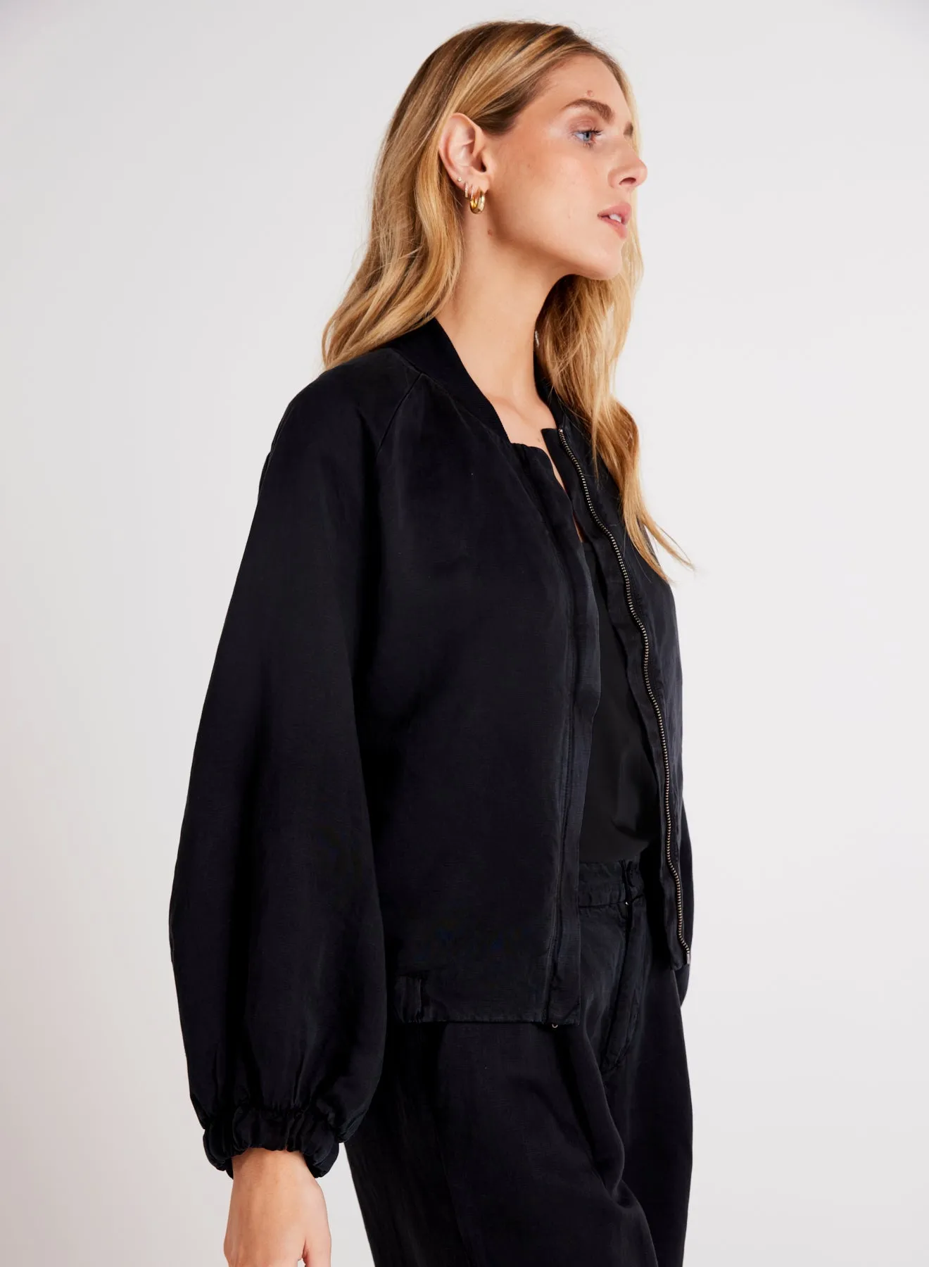 Chole Clean Bomber Jacket - Black