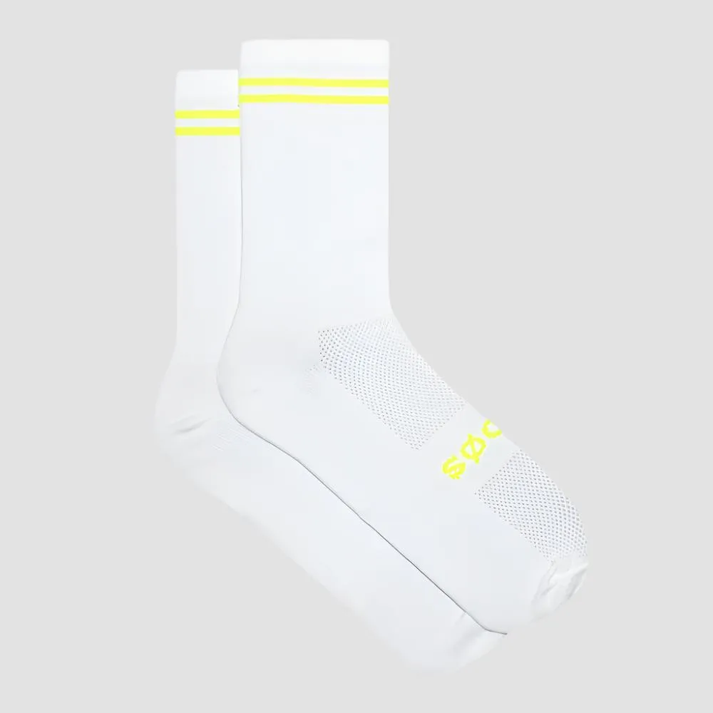 Classic Stripe Socks (White/Fluro)