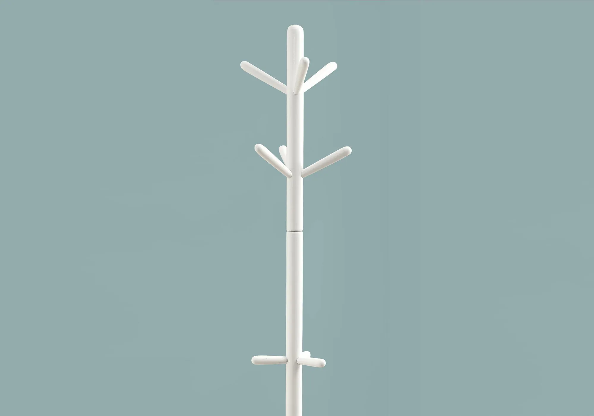 Coat Rack - 69"H / White Wood Contemporary Style