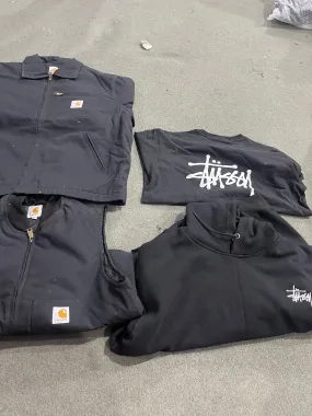 Custom handpick vintage inspired rework items   Stussy sweat 7x M / 7x L / 6x XL Carhartt gilet black  5x S / 5x M / 5x L / 5x XL Stussy t shirt 7x M / 7x L / 6x XL Carhartt detroit jacket black  5x S / 5x M / 5x L / 5x XL